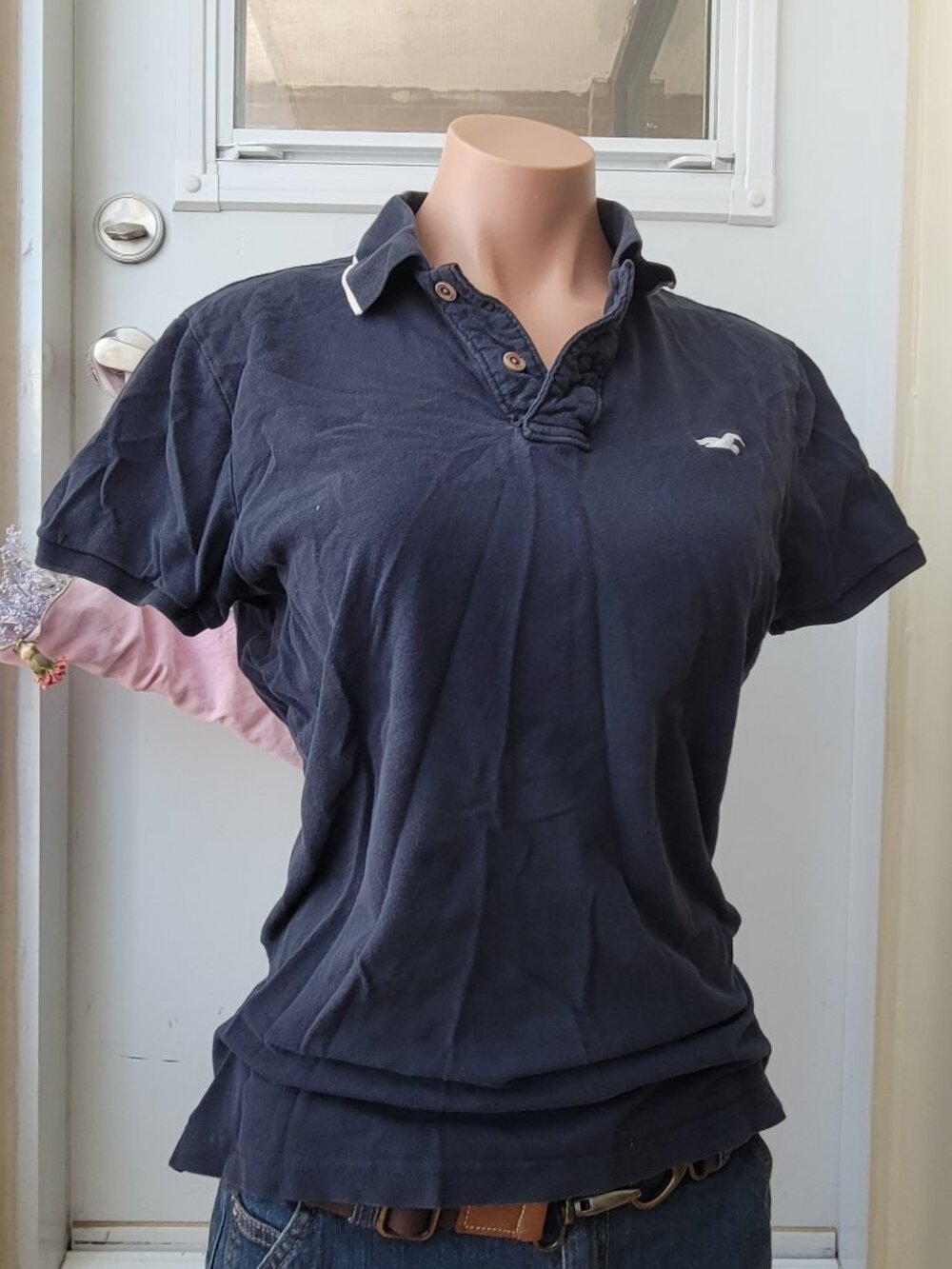 Hollister Slim Fit Embroidered Logo Polo T-shirts